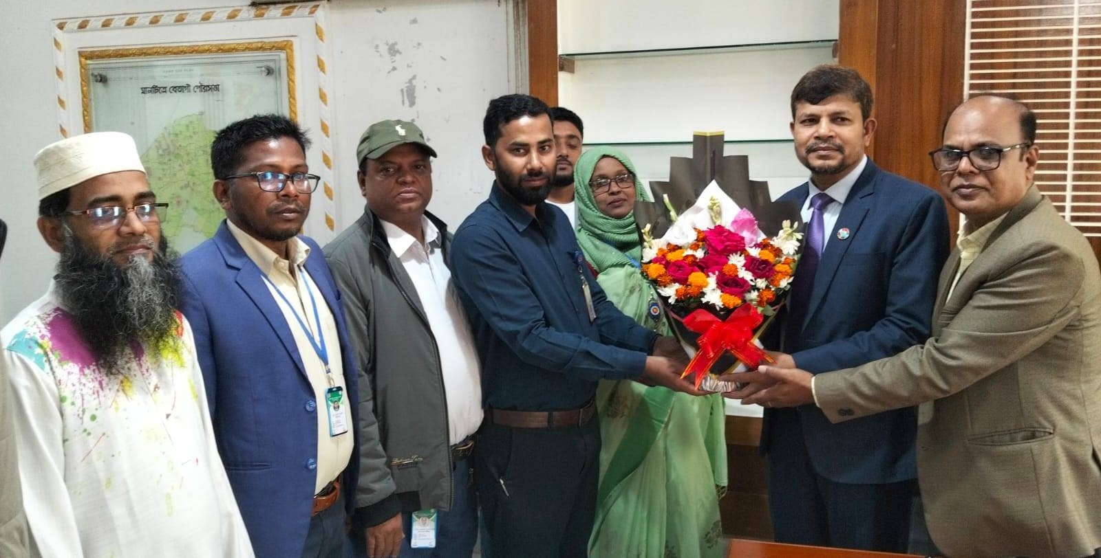 স্থানীয় সরকার বিভাগের অতিরিক্ত সচিবের পৌরসভার উন্নয়নমূলক কাজ পরিদর্শন